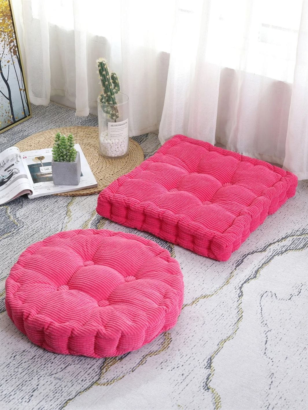 Coussin de Chaise Rose