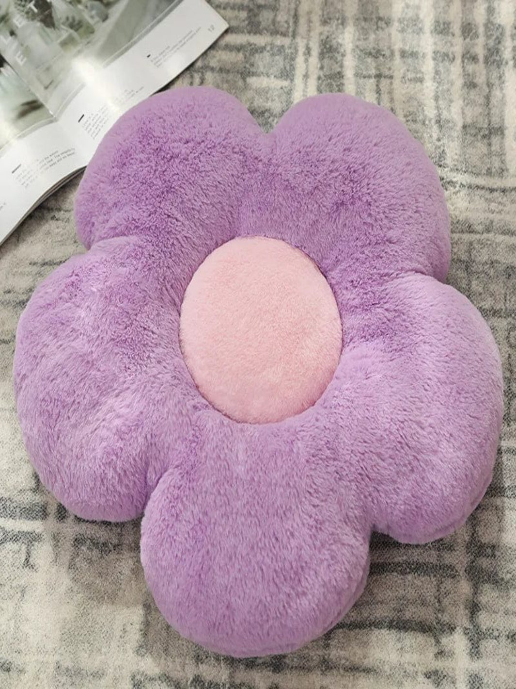 Coussin de Déco Fleur Mauve