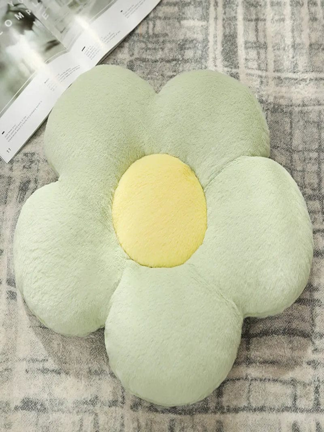 Coussin de Déco Fleur Verte