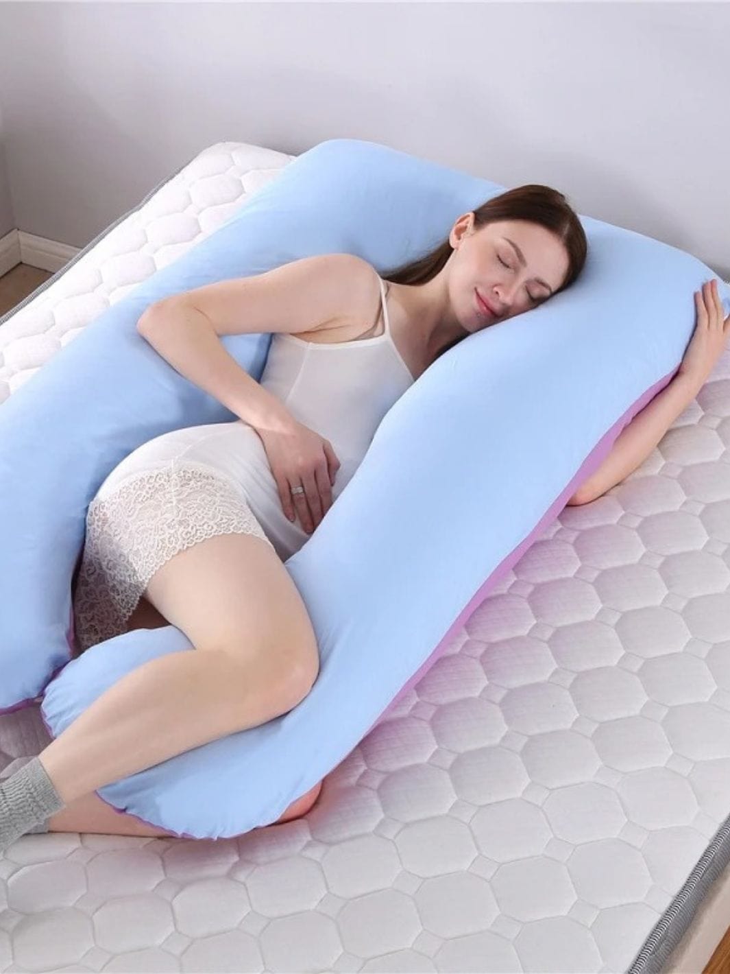 Coussin de Grossesse Bleu Mauve