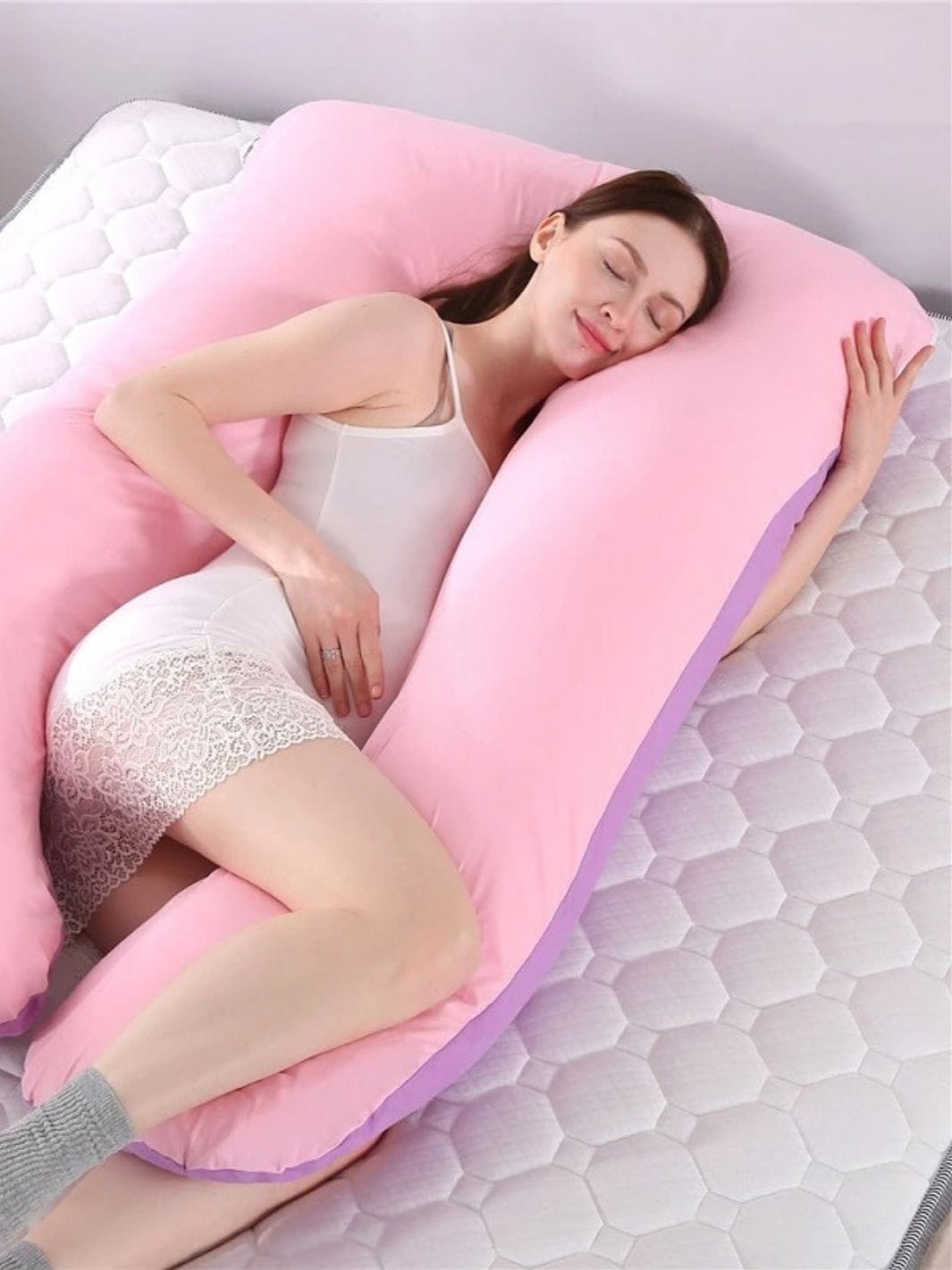 Coussin de Grossesse Rose Mauve