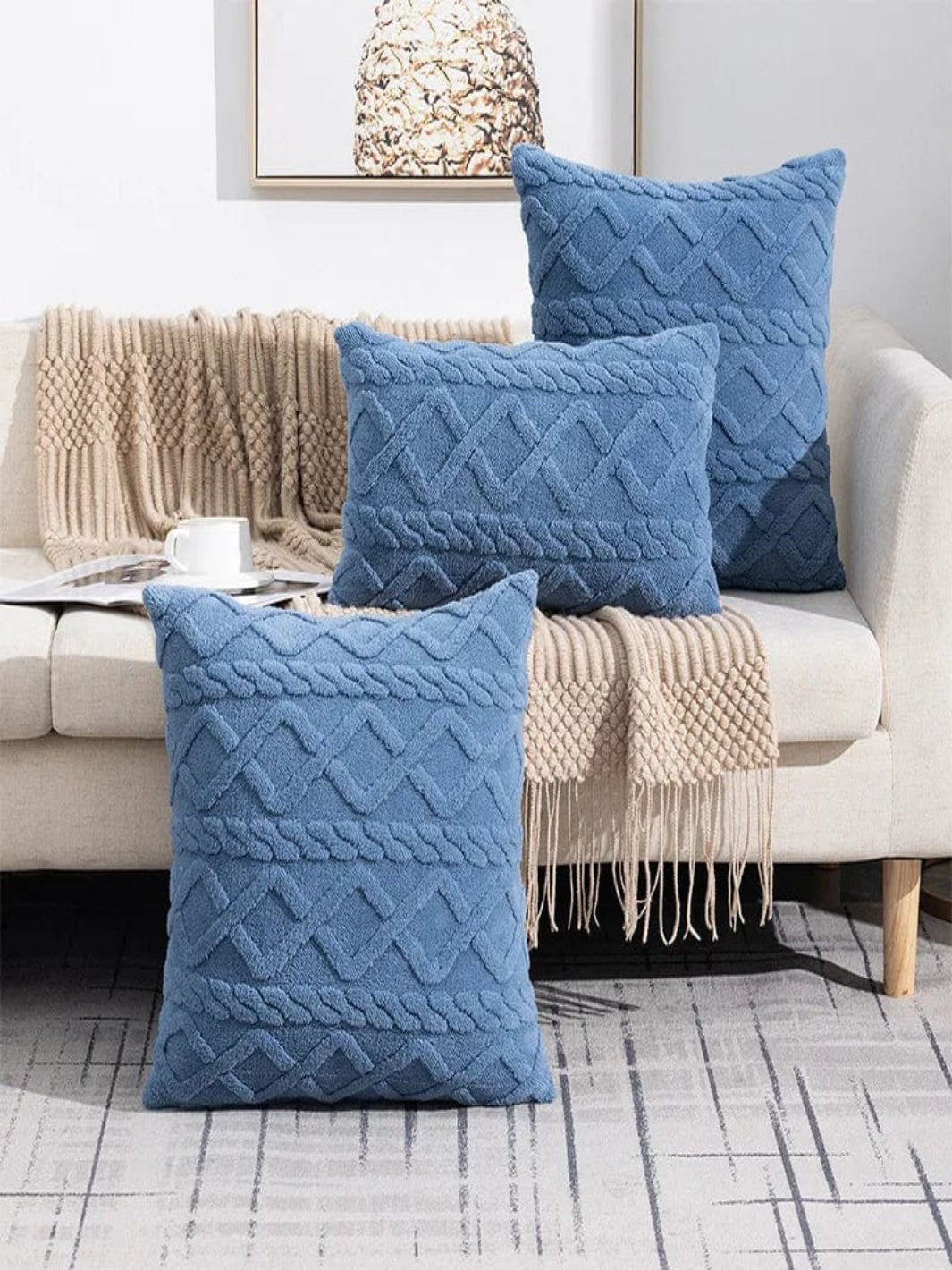 Coussin pour Canapé Bleu